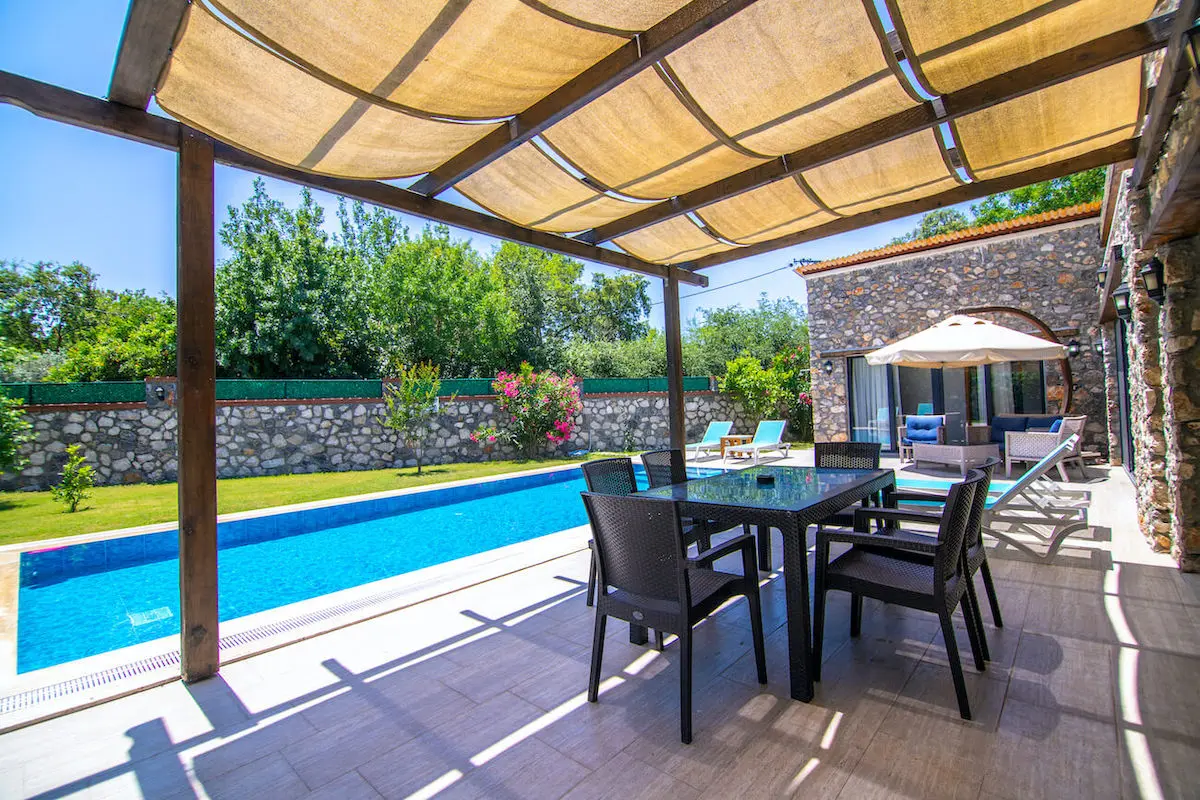 Shaded terrace